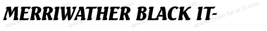MERRIWATHER BLACK IT字体转换